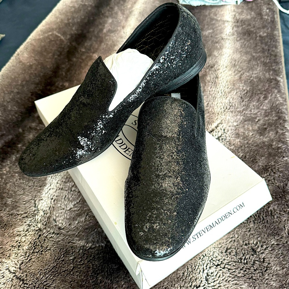 Steve Madden Glitter Loafers